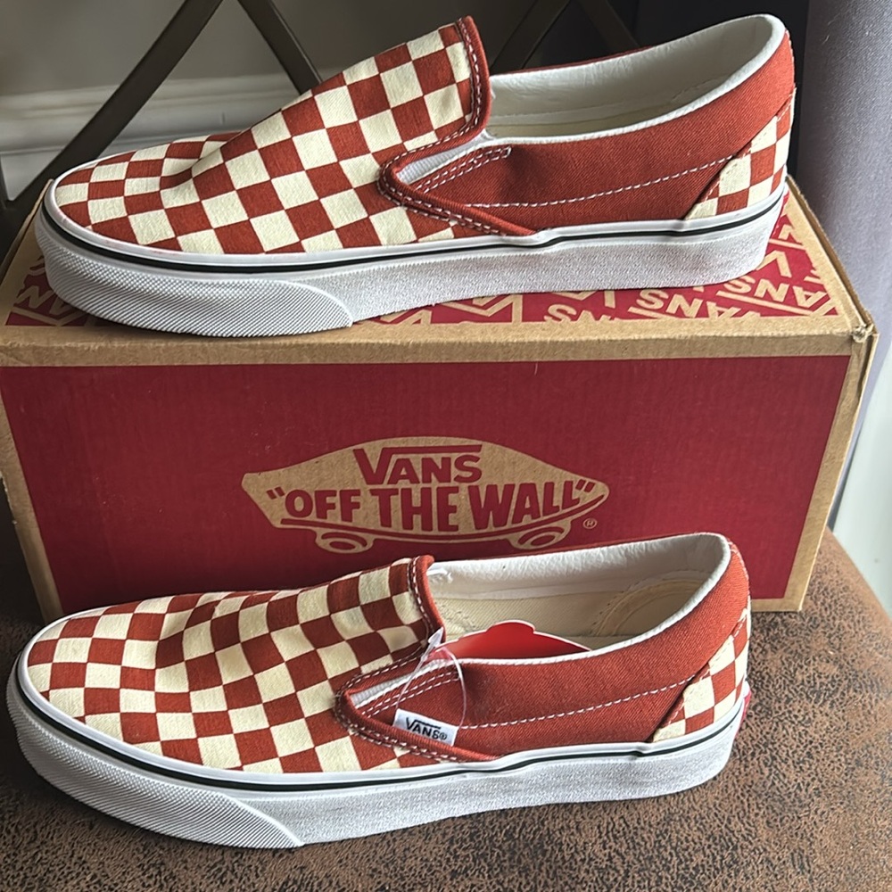 New! checkered Vans. Excellent condition